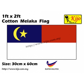 30cm X 60cm Cotton Melaka Flag